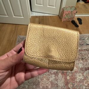 Chic Gold Pebbled Wallet